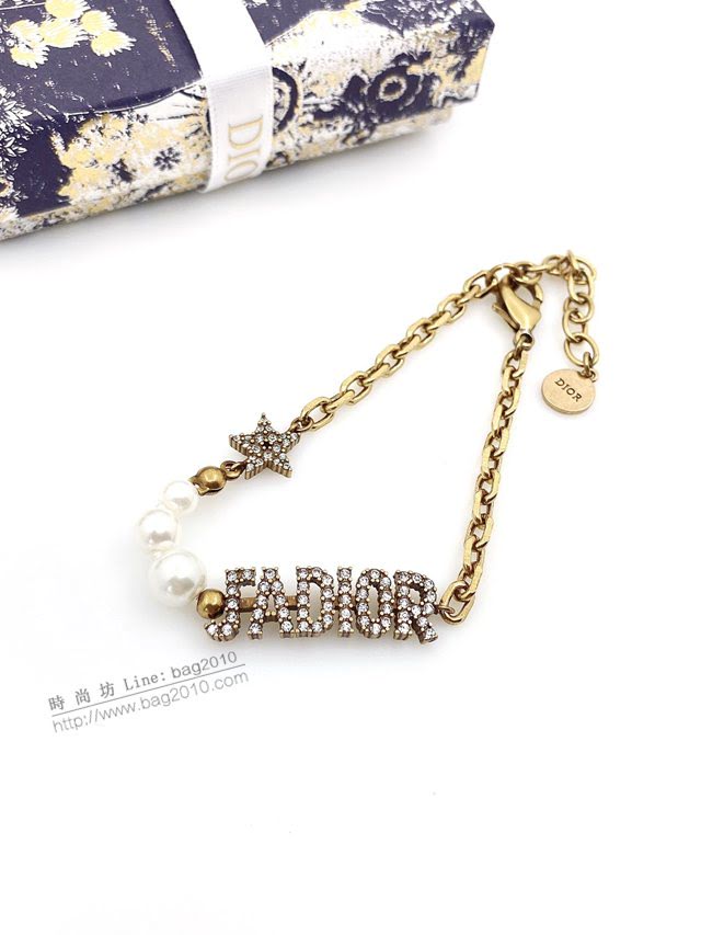 Dior飾品 迪奧熱銷新品Jadior字母珍珠手鏈  zgd1311